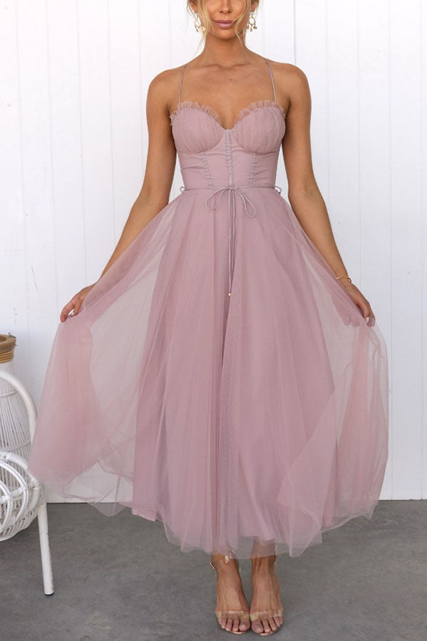 Vestido Largo Elegante con Bustier - Vestido de Ceremonia Fluido