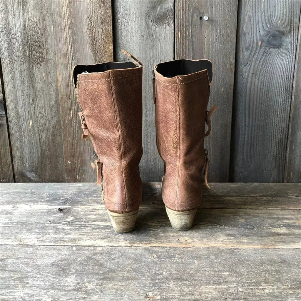 Elvira - Botas de Cuero Resistente