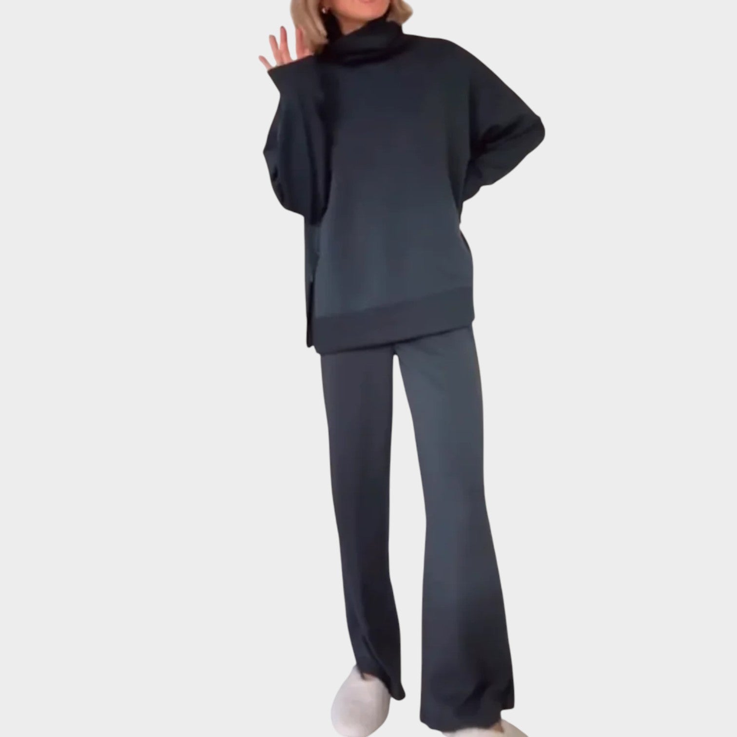 Conjunto de Lounge con Cuello Alto Relajado