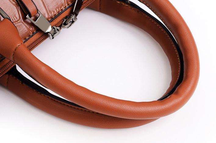Palmer - Set de bolso de 4 piezas con patrón de cocodrilo
