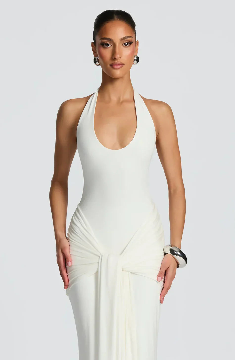 Serenità Nera Vestido Maxi