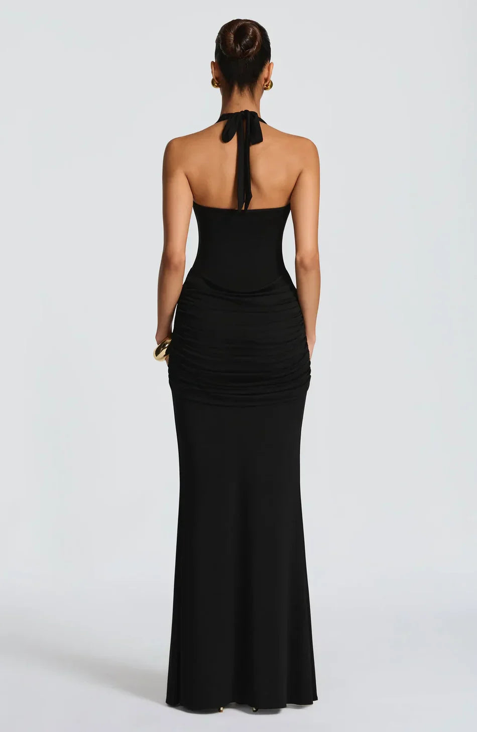 Serenità Nera Vestido Maxi