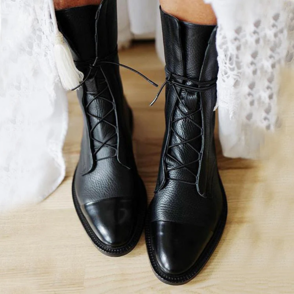 Isabella™ - Elegantes Botines de Tacón en Piel Vegana