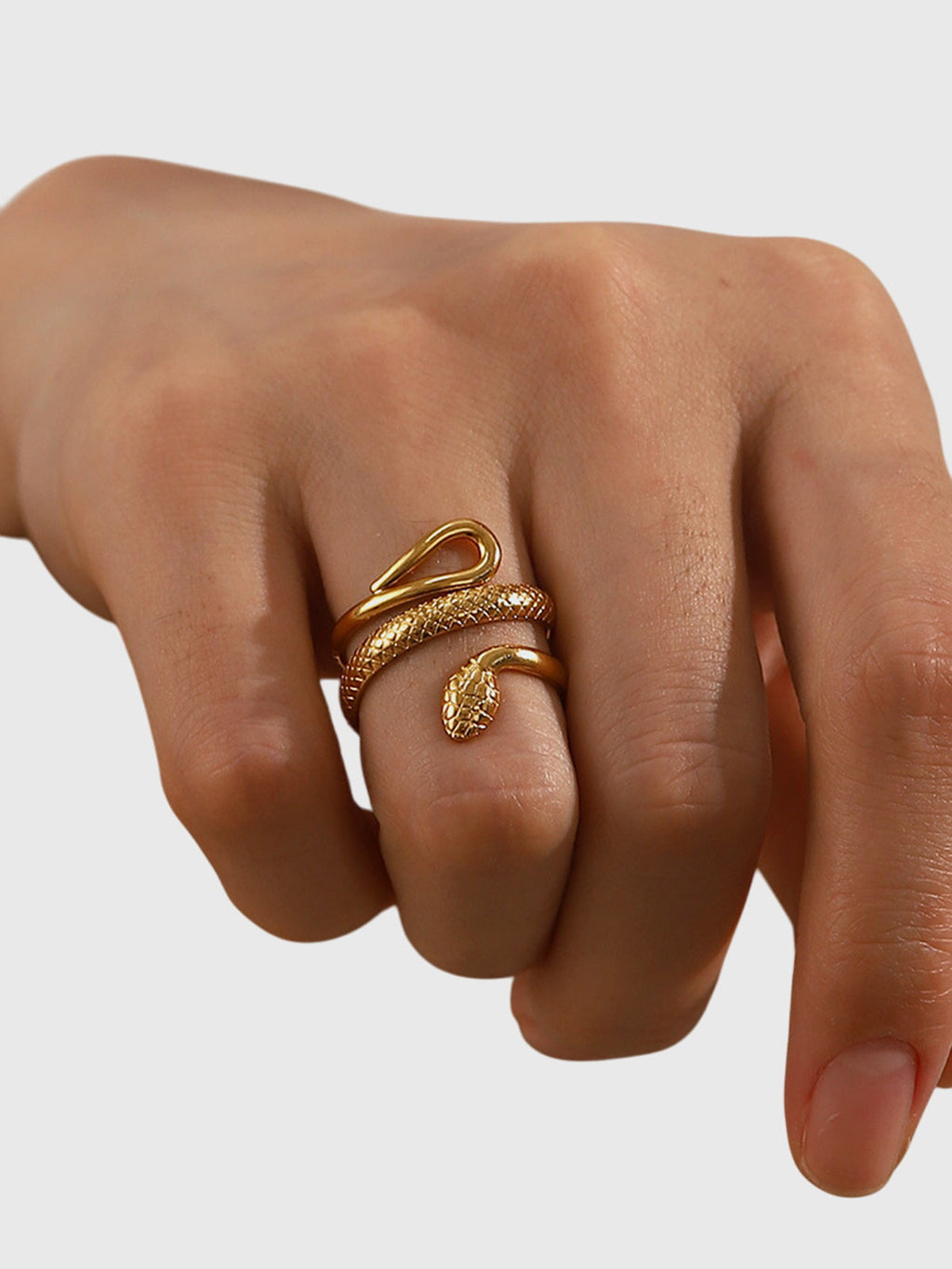 Aubrey | Anillo Ajustable en Forma de Serpiente