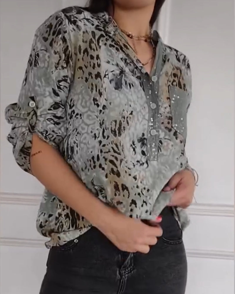 BOLERA - Camisa Casual Estampada