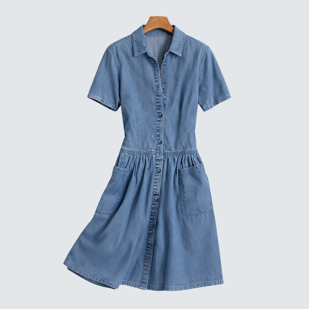 Vestido Camisero Estilo Vaquero