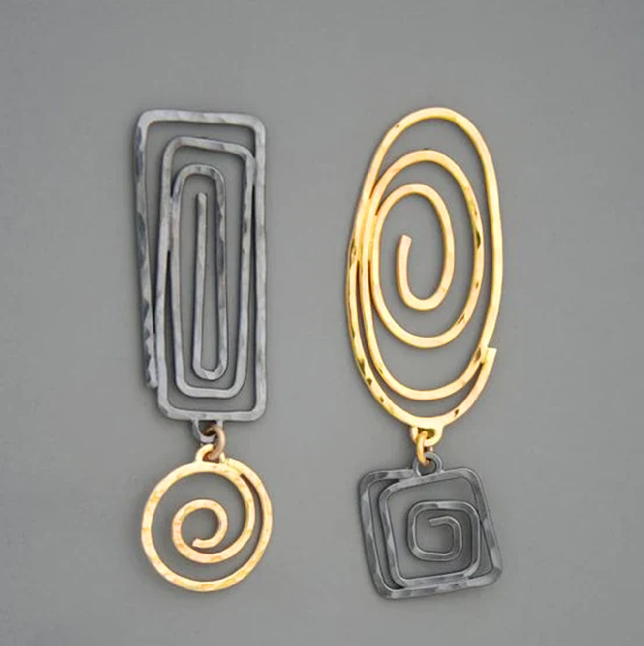 Selvianne – Pendientes vintage con efecto bicolor