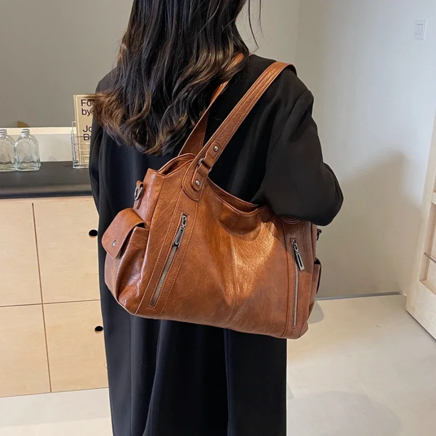 Uma - Bolso de Hombro de Gran Capacidad con Doble Cierre