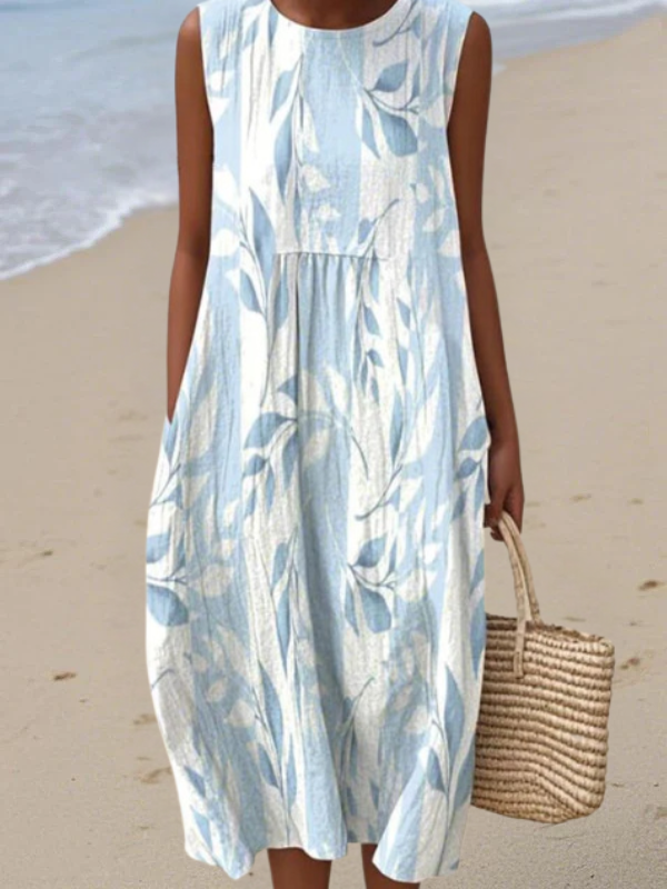 Joy | Bata Midi con Estampado de Hojas