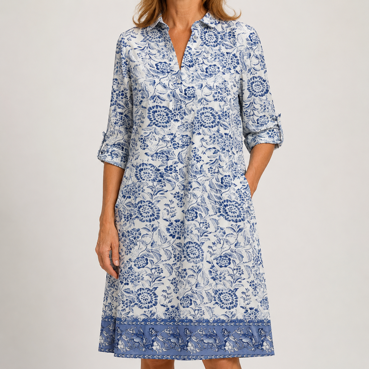 Abito Bordo Botanico Blu