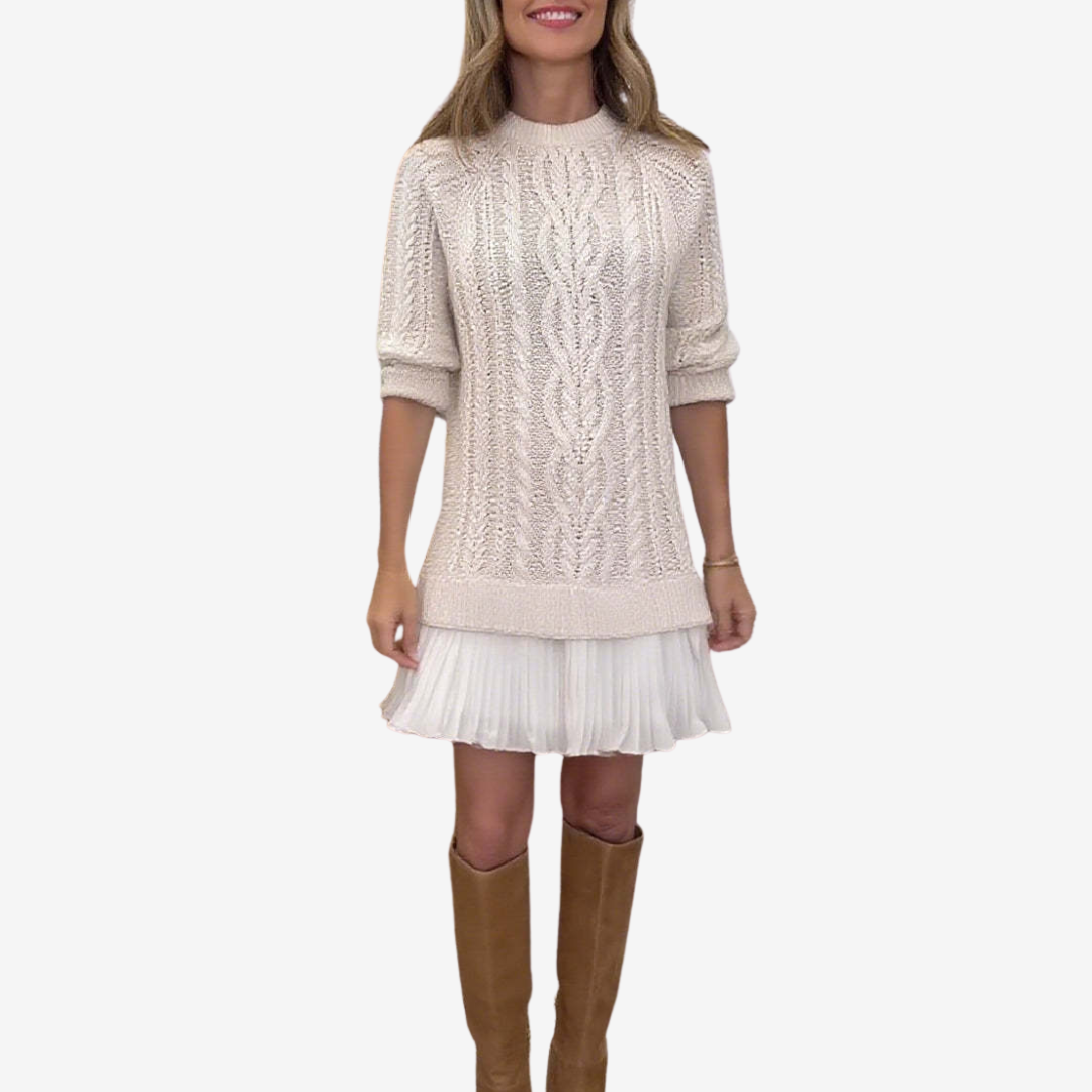 Vestido de Suéter Trenzado