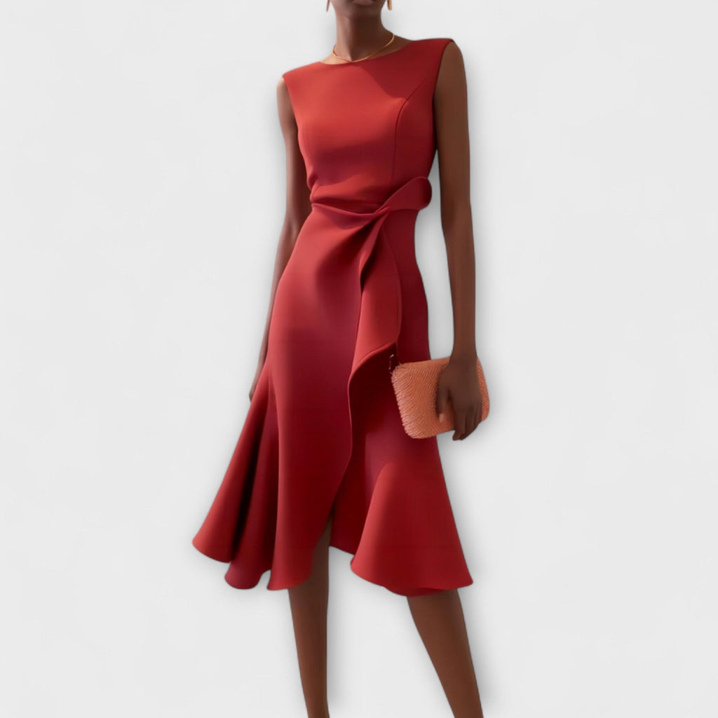Juliette – Vestido Midi Asimétrico Draped