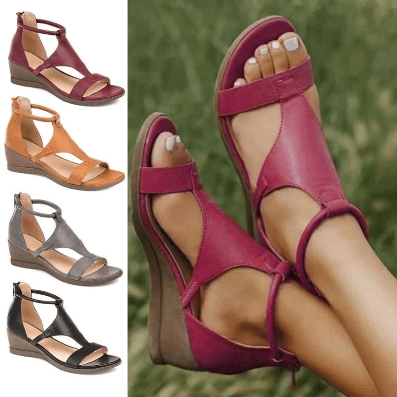 MoonFeet Sandalias Ortópedicas con Tacón