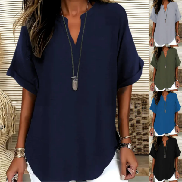 Dennys | Blusa ligera con escote en V