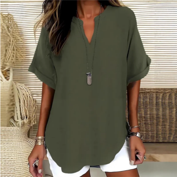 Dennys | Blusa ligera con escote en V
