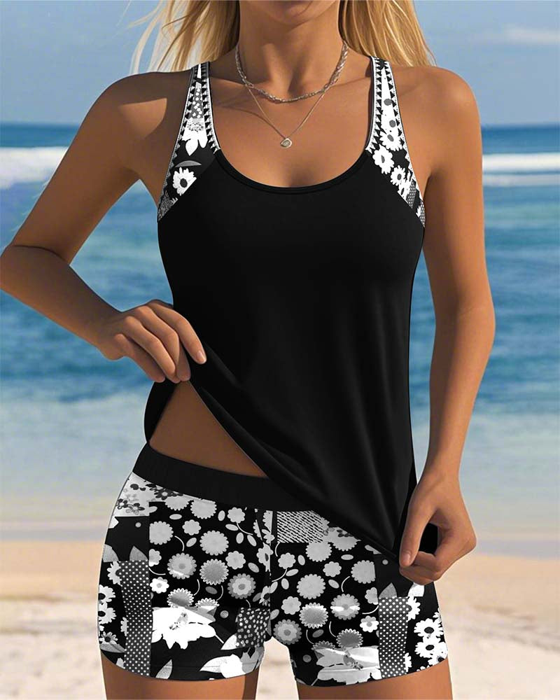 KENDALL – CONJUNTO DE TANKINI ISLA FLORECIDA