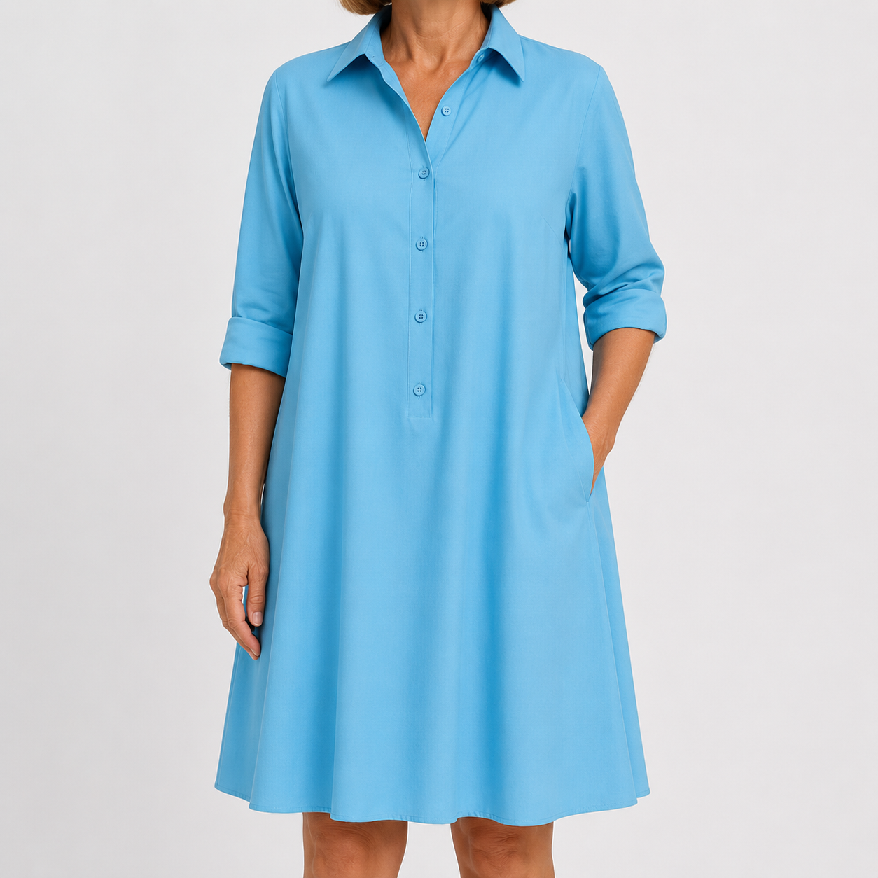 Abito Camicia Azzurro Cielo
