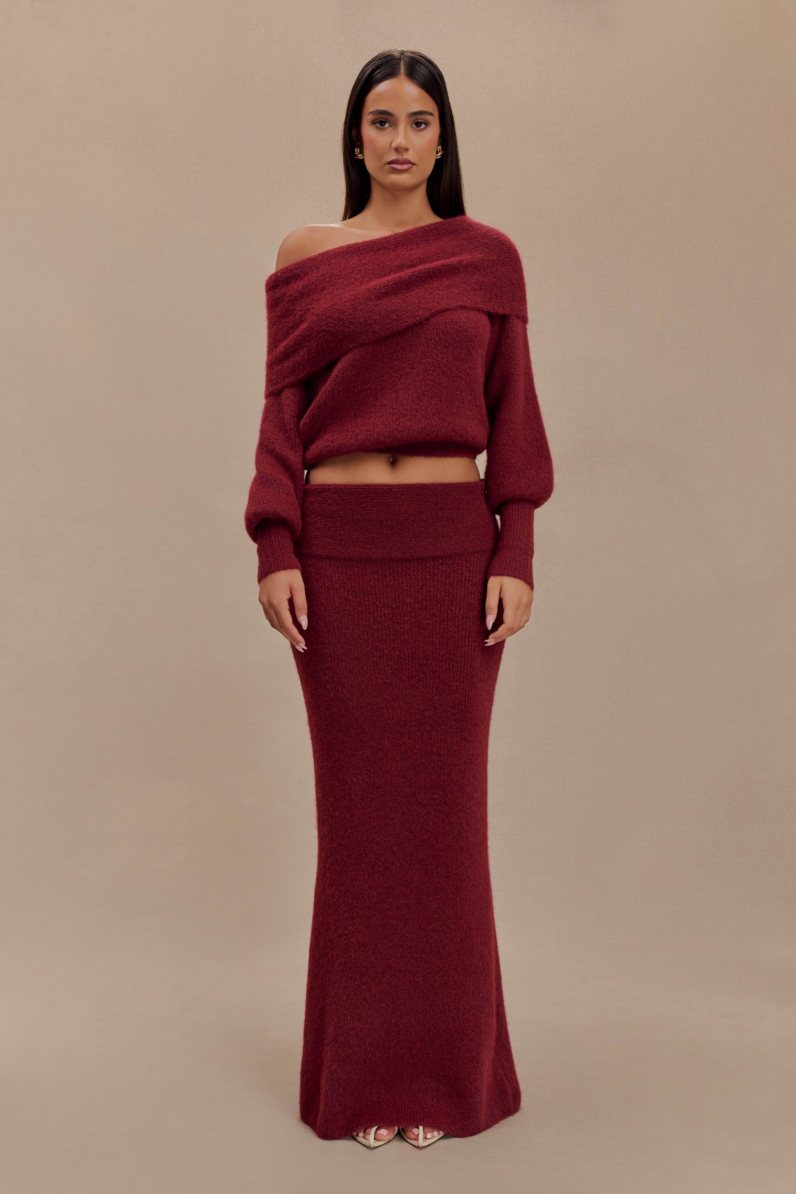 Maja Conjunto de Punto Off-Shoulder
