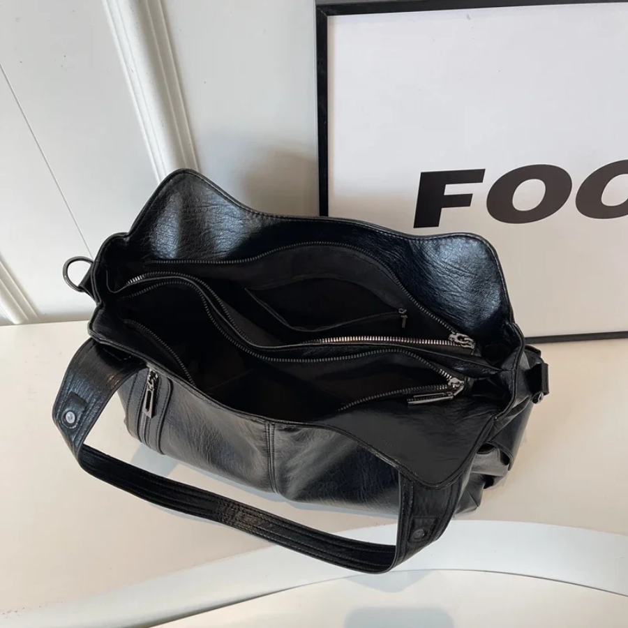 Uma - Bolso de Hombro de Gran Capacidad con Doble Cierre