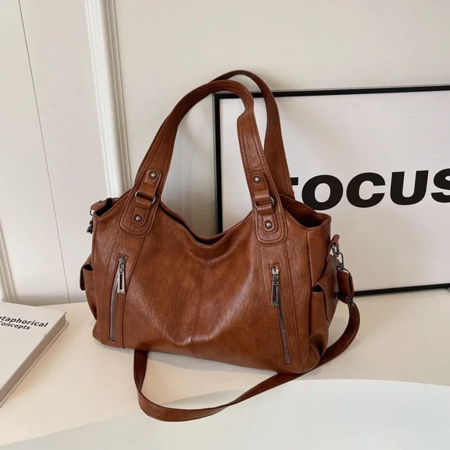 Uma - Bolso de Hombro de Gran Capacidad con Doble Cierre