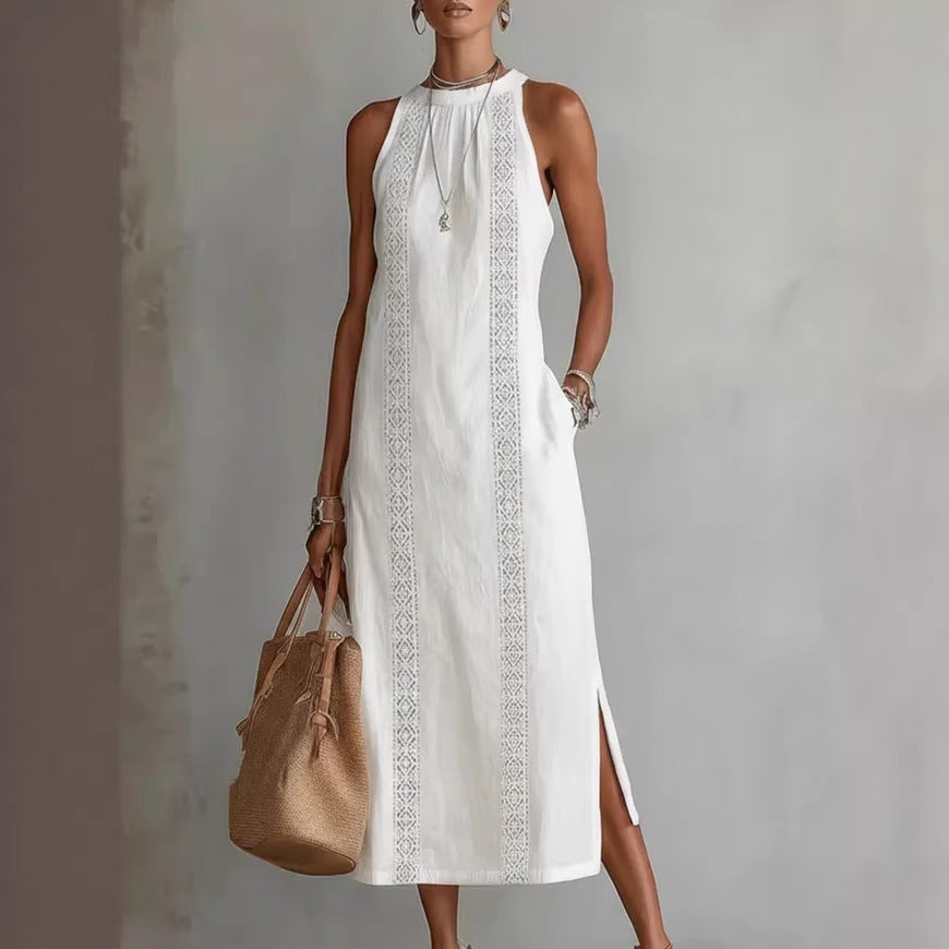 Robe Maxi Vittoria - Elegancia Atemporal y Bordado Artesanal