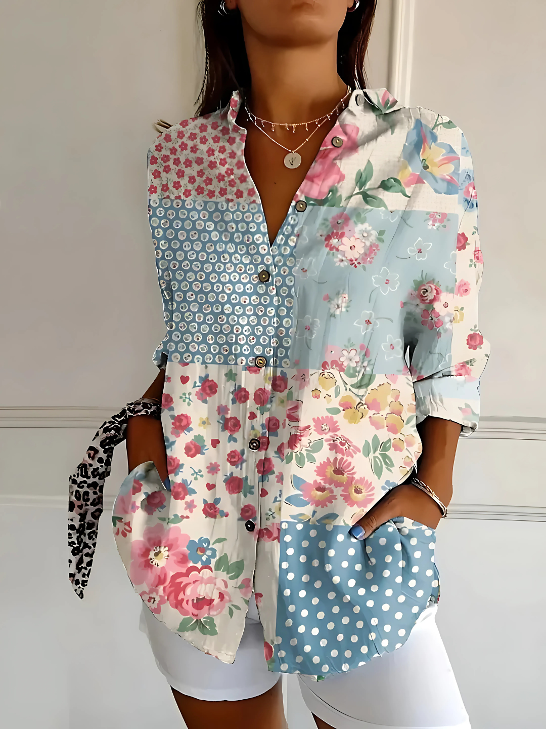 Yllona – Blusa Relaxed con Botones