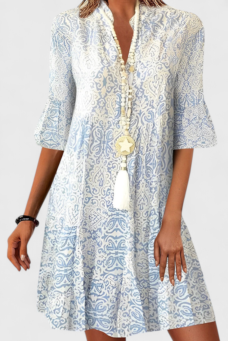 Zarahilde Vestido Elegante con Estampado Sofisticado