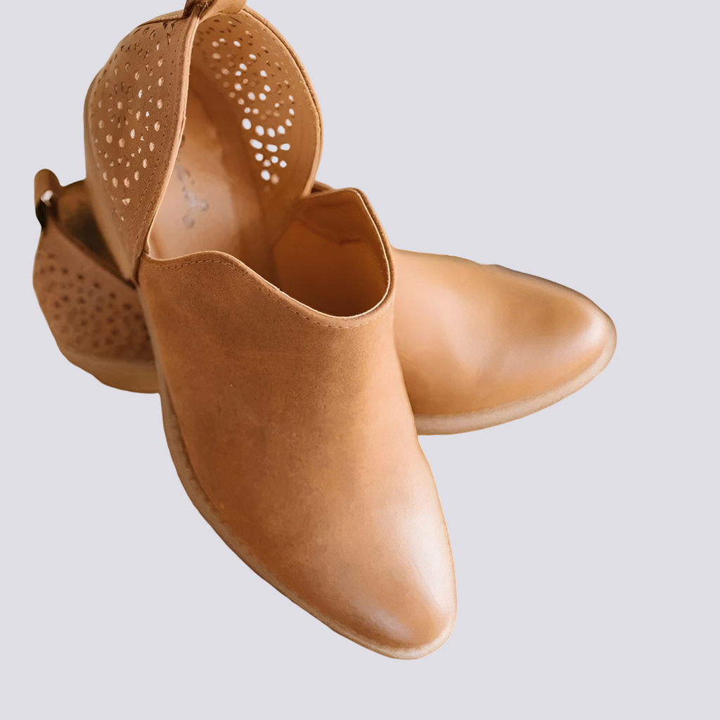 Megan - Elegantes zapatos de cuero retro para mujeres