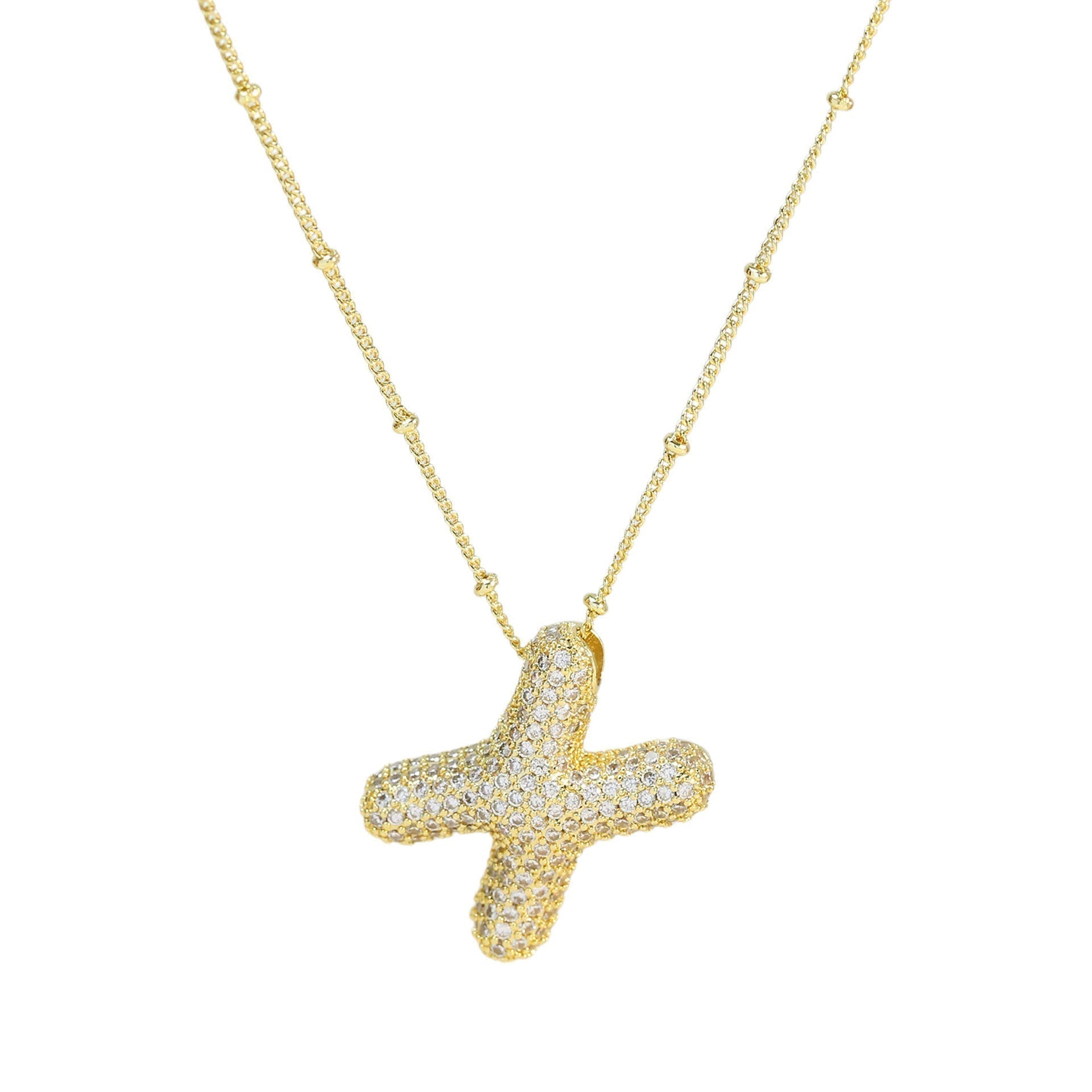Savannah | Collar con Letra Burbuja en Diamante