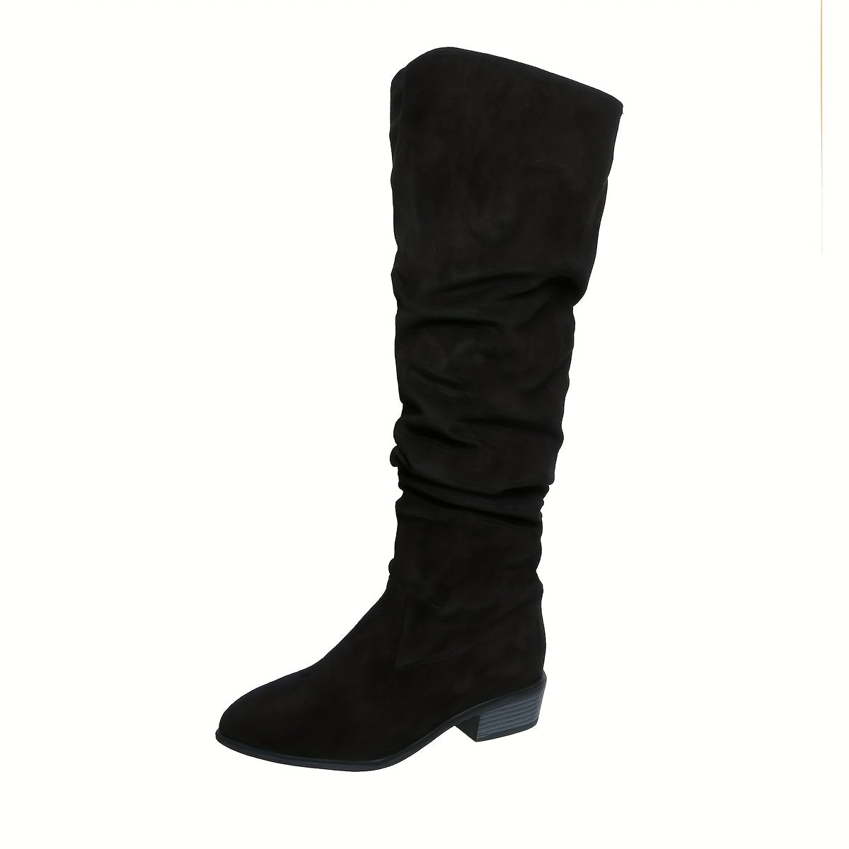 Versión alargada Botas de mujer apiladas a la moda Versátiles sobre la rodilla
