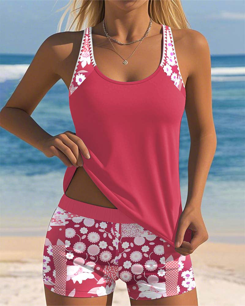 KENDALL – CONJUNTO DE TANKINI ISLA FLORECIDA