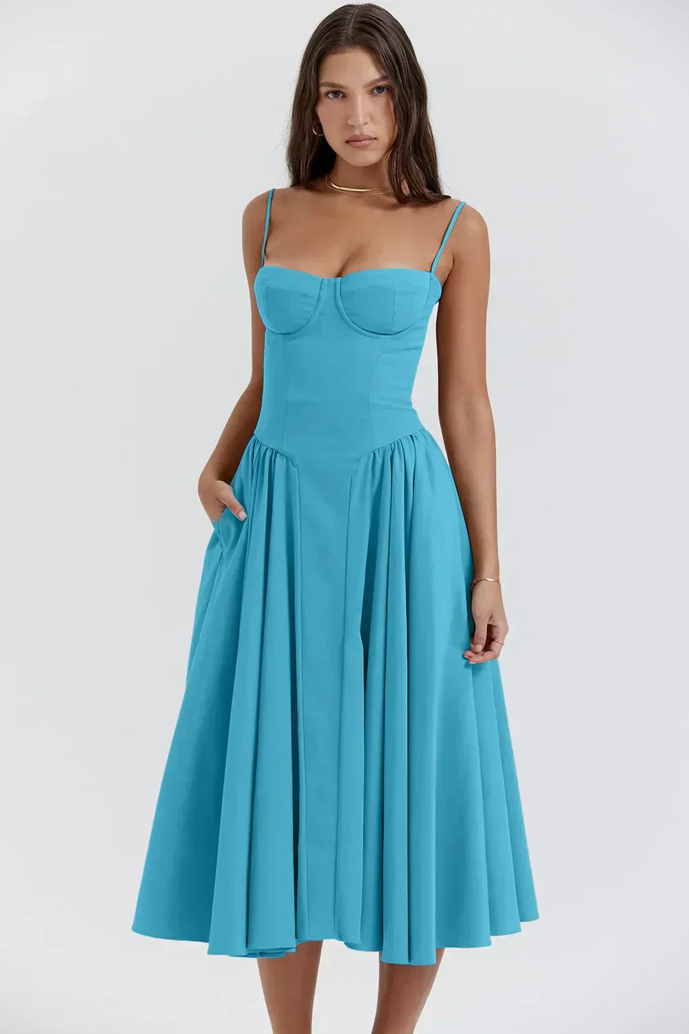 Elara | Vestido de tirantes con corsé