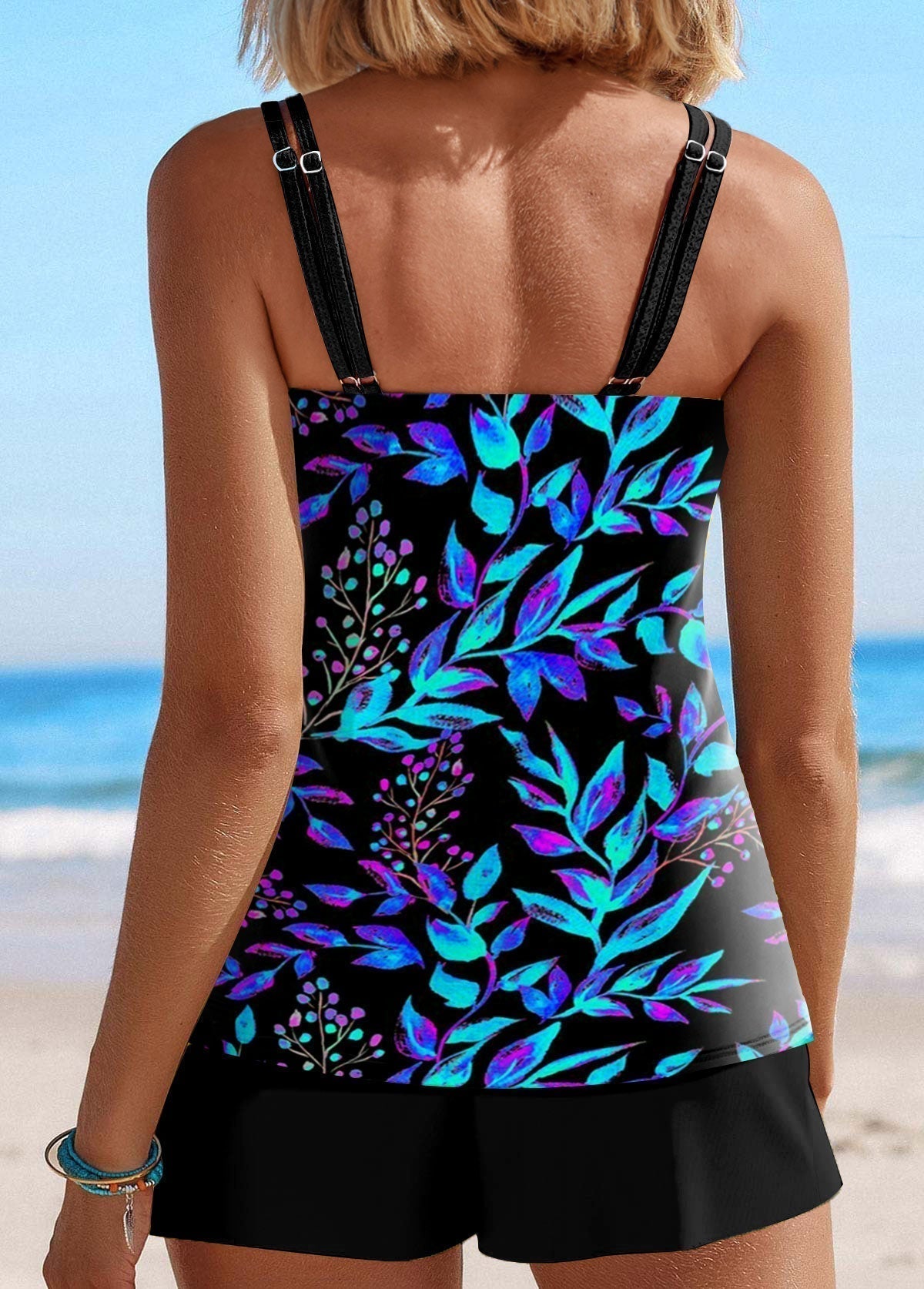 ELARIE – CONJUNTO DE TANKINI CON ESTAMPADO FLORAL