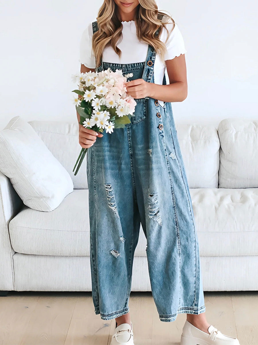CATALINA – OVEROL DE DENIM LAVADO VINTAGE