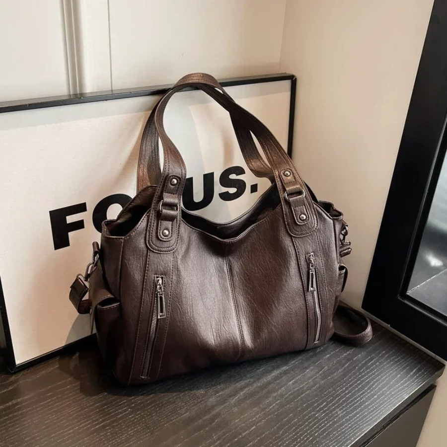 Uma - Bolso de Hombro de Gran Capacidad con Doble Cierre