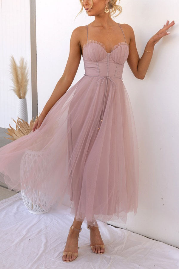 Vestido Largo Elegante con Bustier - Vestido de Ceremonia Fluido