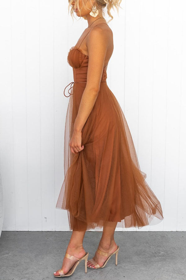 Vestido Largo Elegante con Bustier - Vestido de Ceremonia Fluido