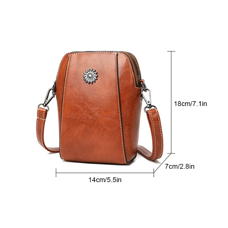 Viena - Mini Bolso de Mano Compacto de Color Sólido