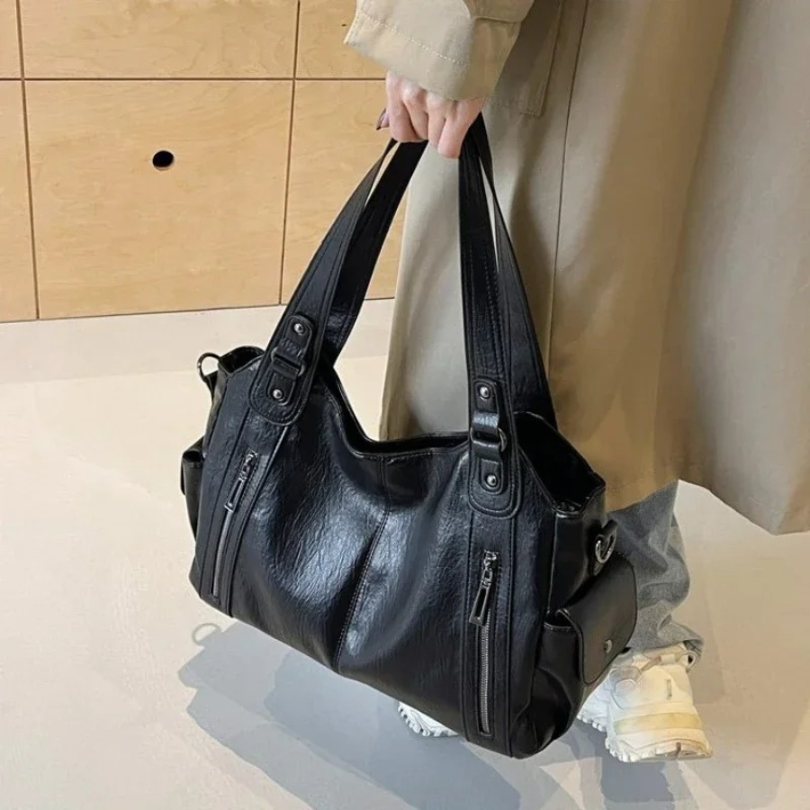 Uma - Bolso de Hombro de Gran Capacidad con Doble Cierre