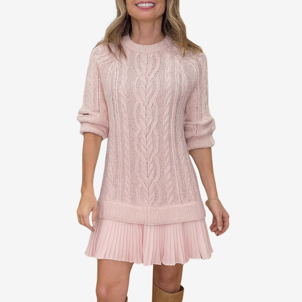 Vestido de Suéter Trenzado