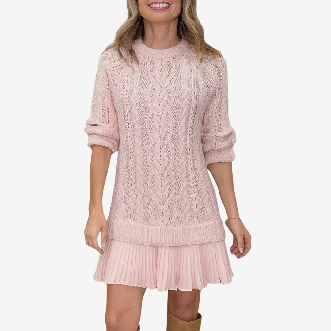 Vestido de Suéter Trenzado