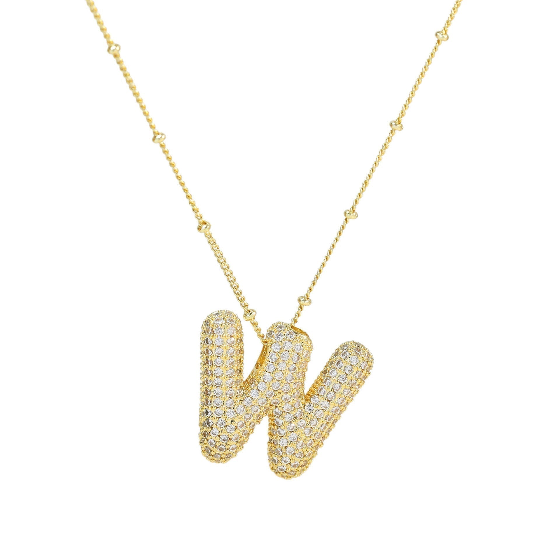 Savannah | Collar con Letra Burbuja en Diamante
