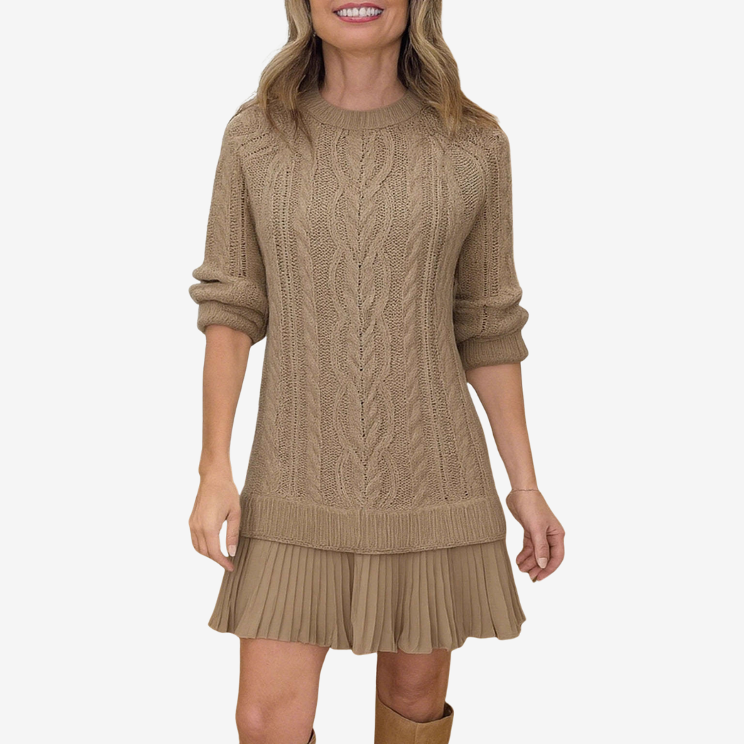 Vestido de Suéter Trenzado