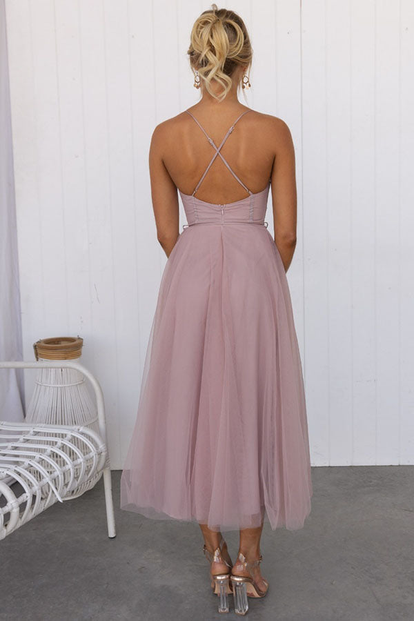 Vestido Largo Elegante con Bustier - Vestido de Ceremonia Fluido