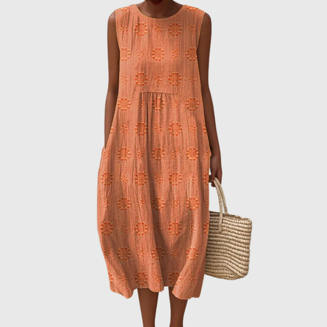 Teresa | Vestido Midi Sin Mangas Elegante