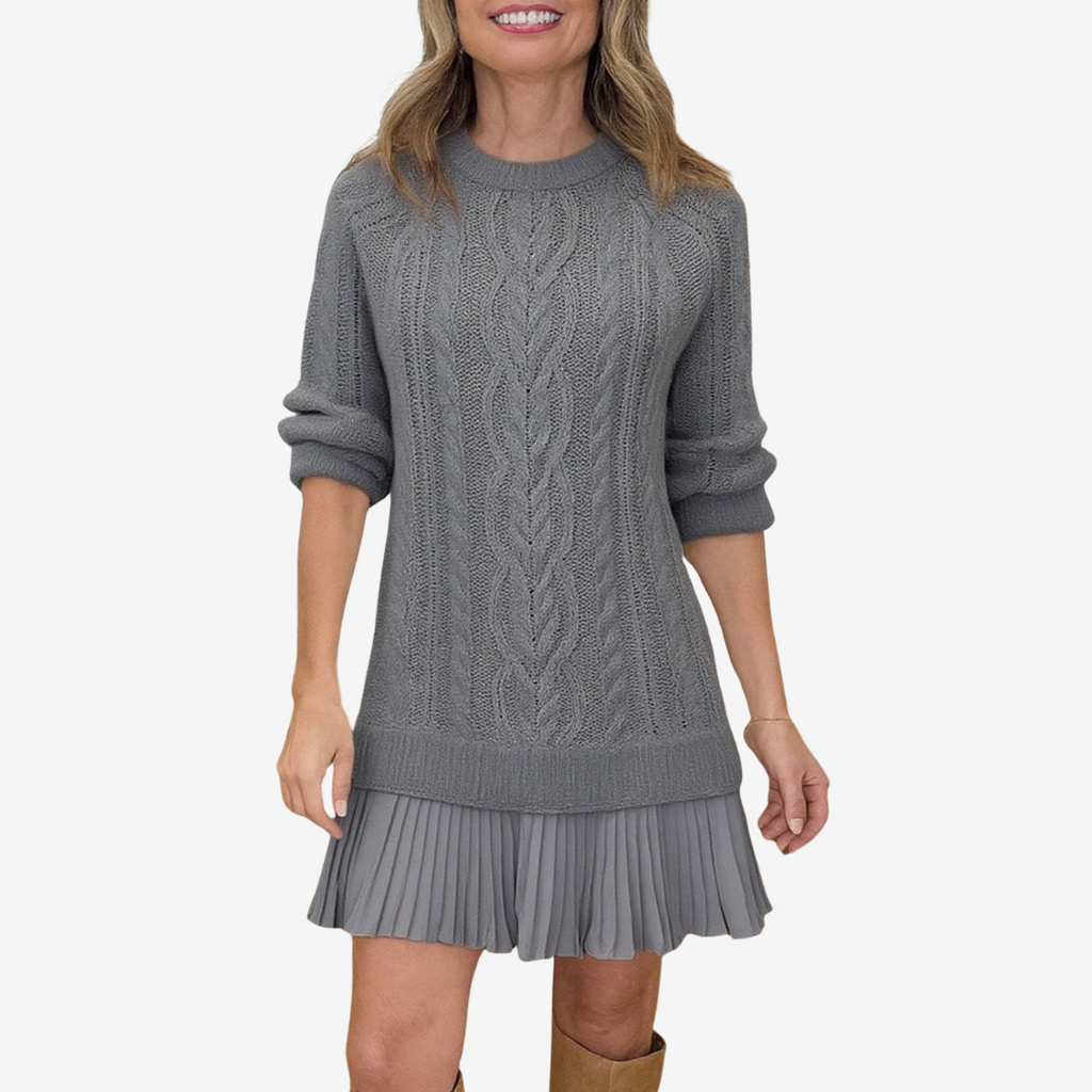 Vestido de Suéter Trenzado