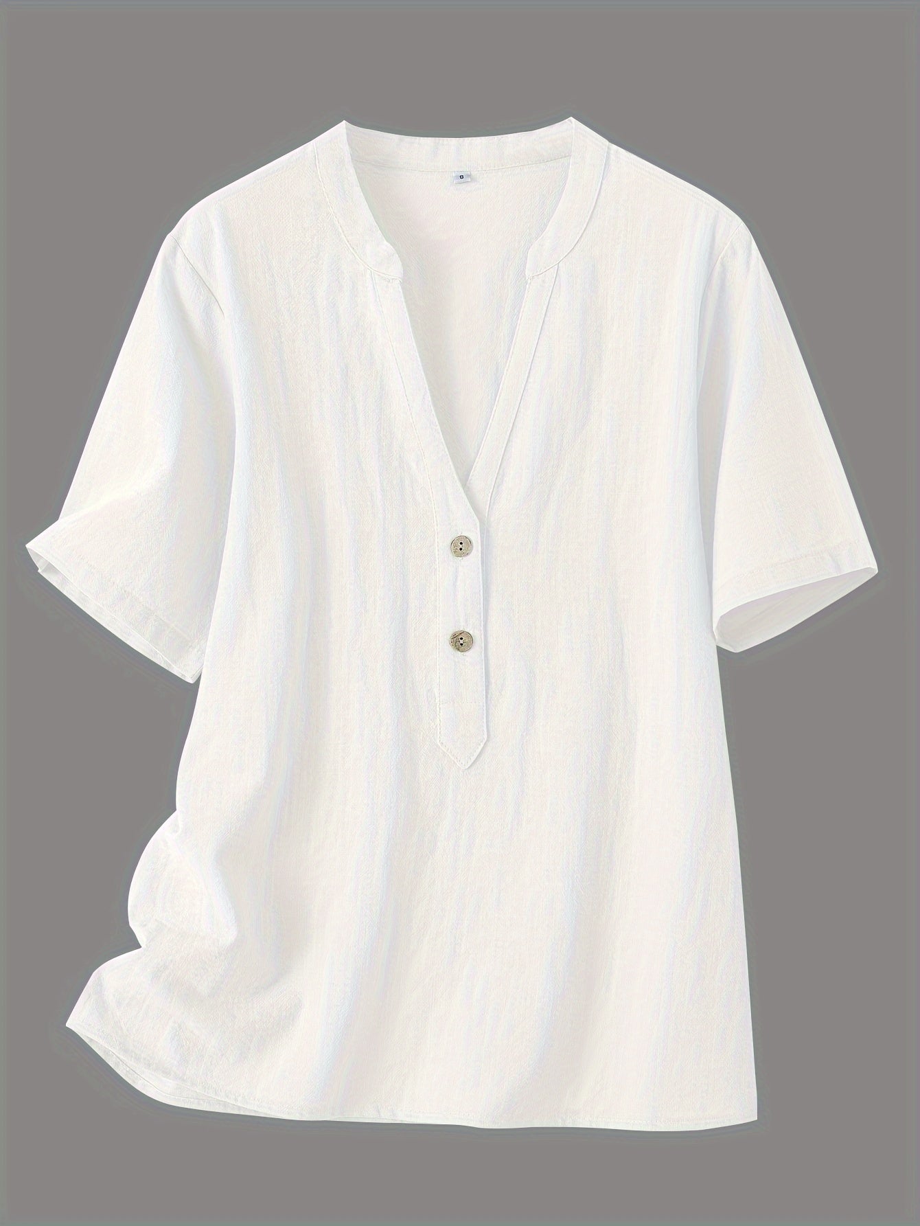 Sharron - Blusa Elegante de Cuello en V con Botones