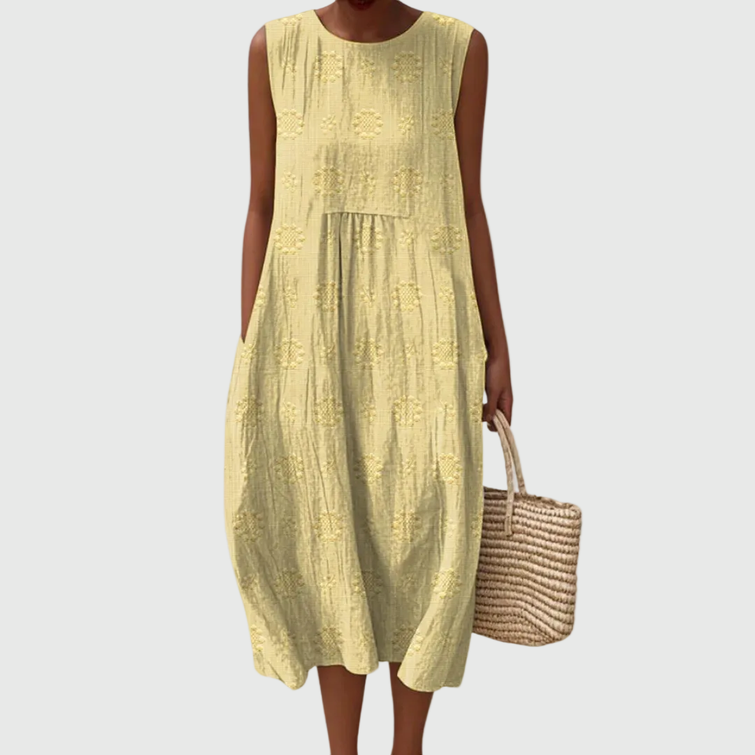 Teresa | Vestido Midi Sin Mangas Elegante