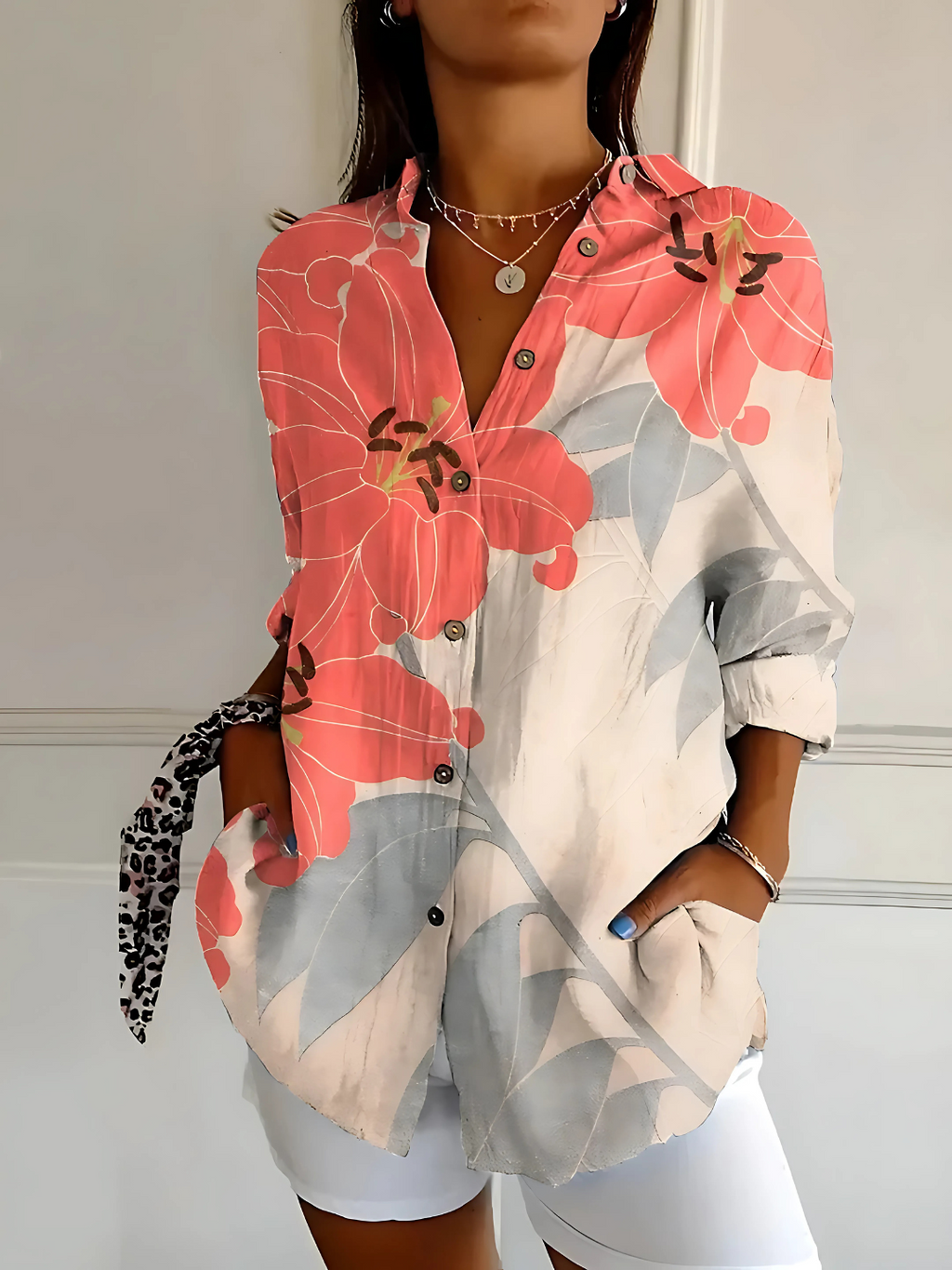 Yllona – Blusa Relaxed con Botones