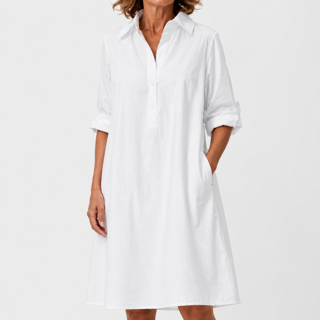 Abito Camicia Bianco Morbido